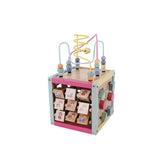 Johntoy - De Houten Wildies Familie Activiteitenkubus - Baby Activiteit Speelgoed